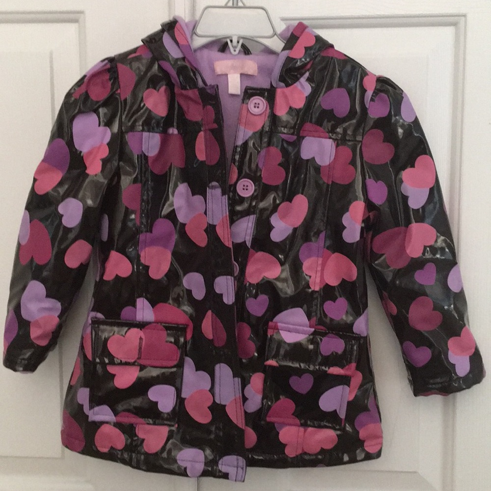 Girls heart raincoat